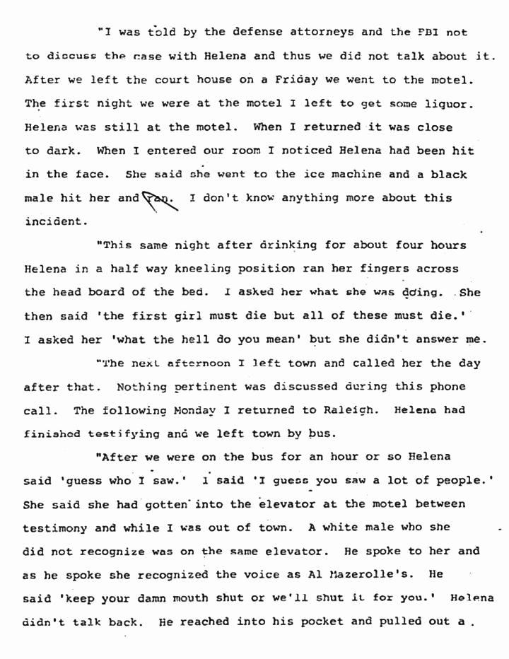 October 2, 1980: Statement of Ernest Davis to Ted Gunderson and P. E. Beasley, p. 3 of 5