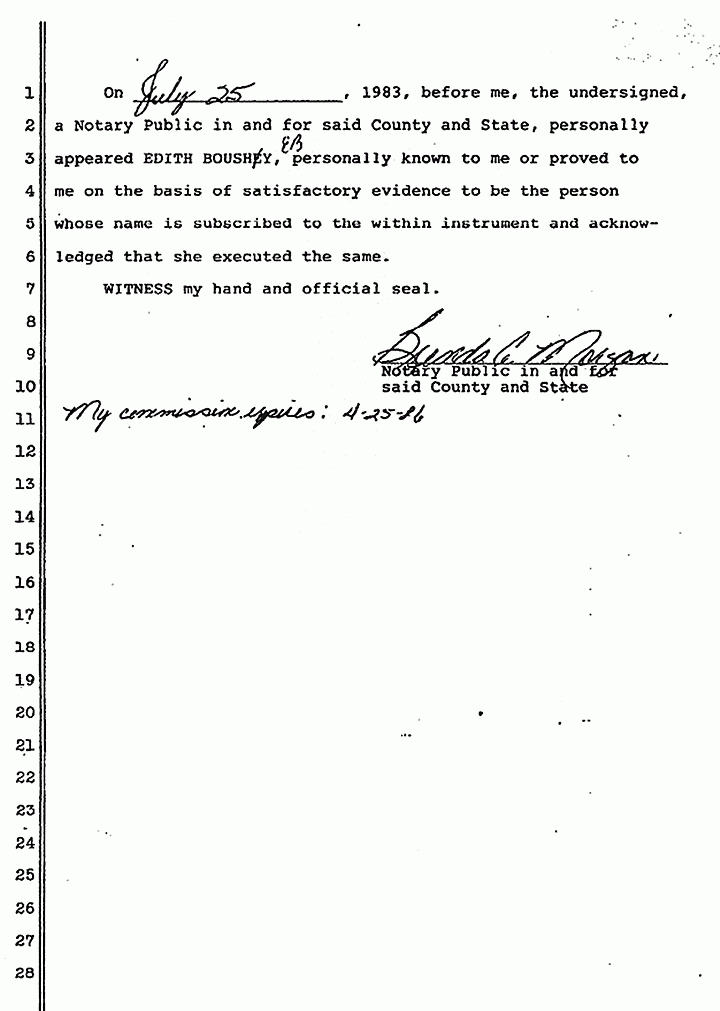July 25, 1983: Declaration of Edith Boushy re: Suspects, p. 4 of 4