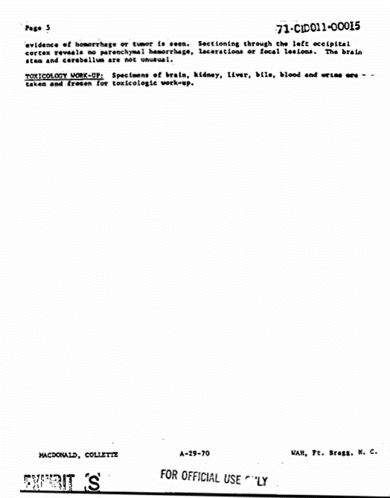 Death certificate and autopsy report of Colette MacDonald, p. 6 of 13
