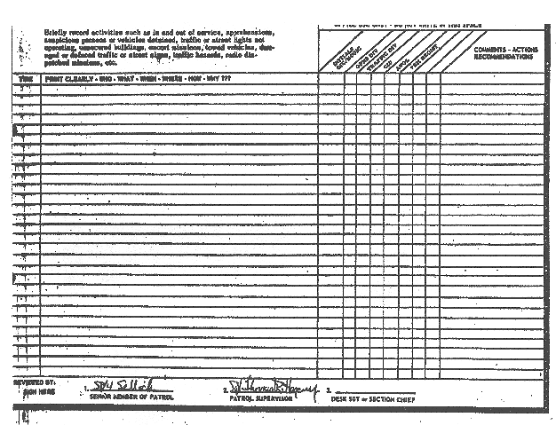 February 16-17, 1970: Military Police patrol log, p. 4 of 4
