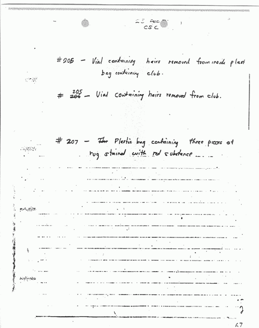 February 23, 1970: Notes of Craig Chamberlain (CID)