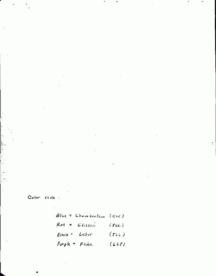 February 26, 1970: Notes and charts comiled by Craig Chamberlain (CID), reflecting results of serology tests by Craig Chamberlain, Janice Glisson, Terry Laber, and Larry Flinn, p. 13 of 13 February 26, 1970: Notes and charts comiled by Craig Chamberlain (CID), reflecting results of serology tests by Craig Chamberlain, Janice Glisson, Terry Laber, and Larry Flinn, p. 13 of 13