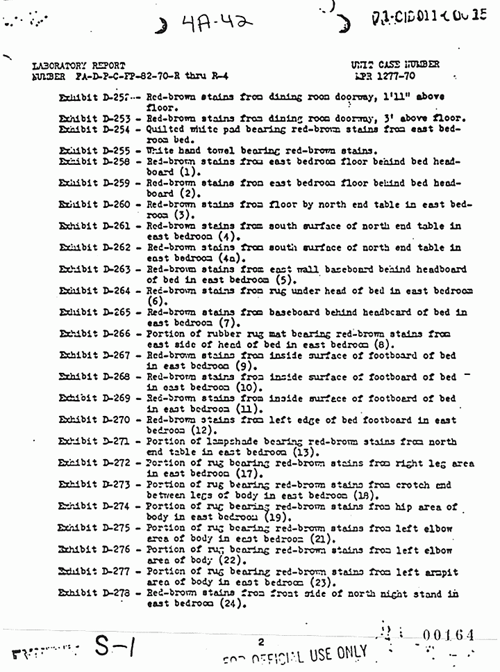 April 17, 1970: USACIL Report FA-D-P-C-FP-82-70-R thru R-4, p. 2 of 7