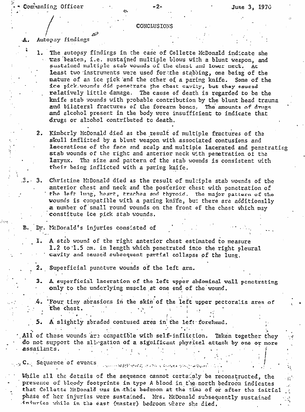 June 3, 1970: Letter from Dr. Fisher to Robert Shaw re: Fisher's findings, p. 2 of 5
