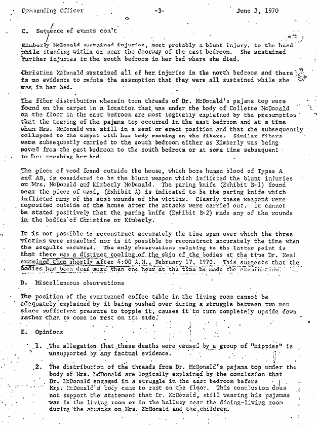 June 3, 1970: Letter from Dr. Fisher to Robert Shaw re: Fisher's findings, p. 3 of 5