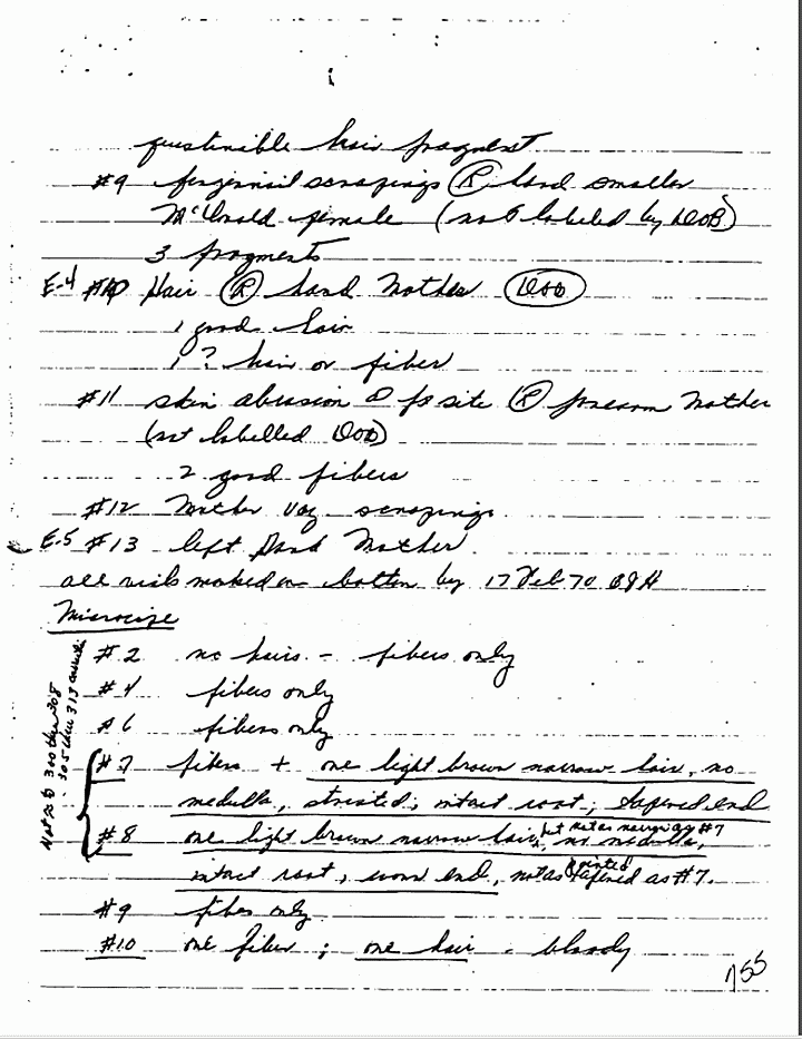 July 27, 1970: Notes of Janice Glisson (CID) re: USACIL Report P-FA-D-C-FP-82-70-R11, p. 4 of 6