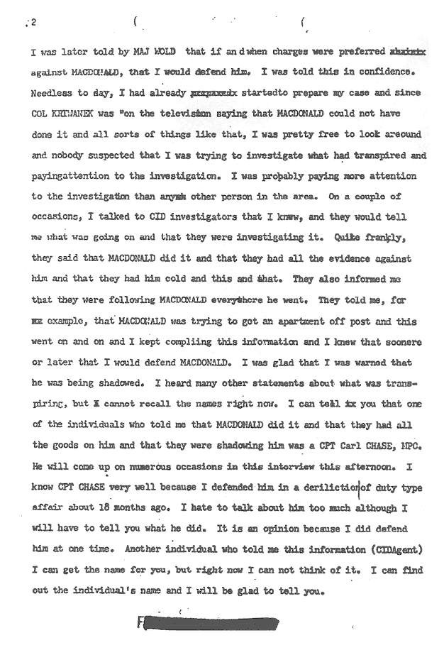 Circa 1970: Undated statement of James Douthat, p. 2 of 13