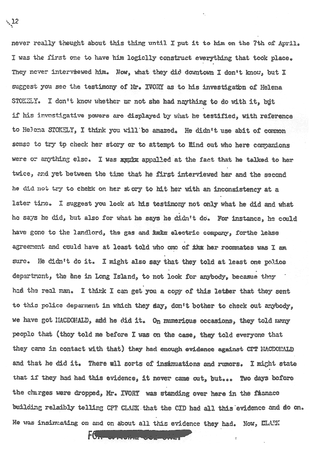 Circa 1970: Undated statement of James Douthat, p. 12 of 13