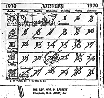 Cathy Perry's calendar (acquired by CID June 30, 1983), p. 1 of 12