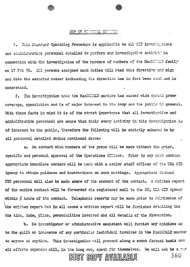 CID Standard Operating Procedure re: investigation, p. 3 of 5