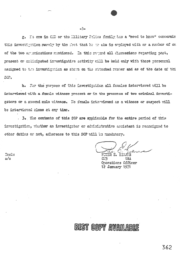 CID Standard Operating Procedure re: investigation, p. 5 of 5