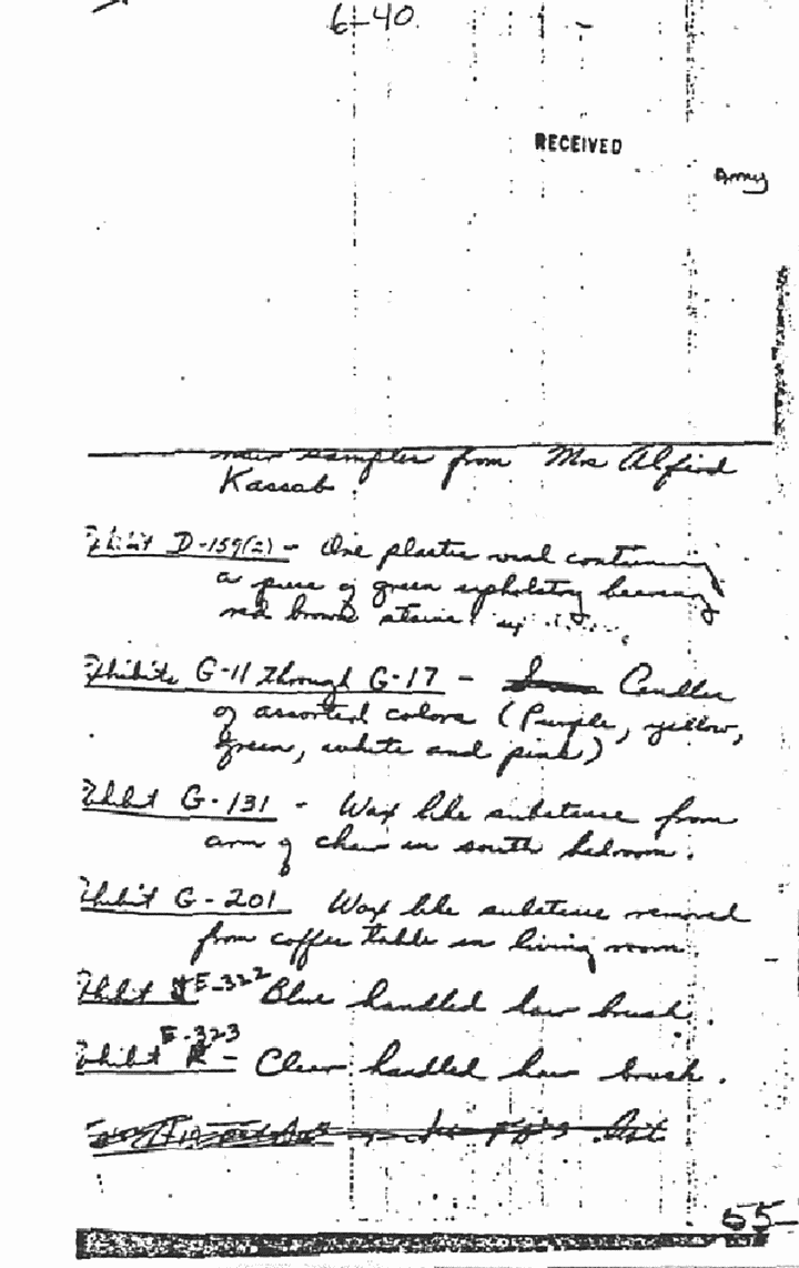 March 10, 1971: Work sheets of Dillard Browning (CID) re: USACIL Report P-FA-D-C-FP-82-70-R24, p. 2 of 3