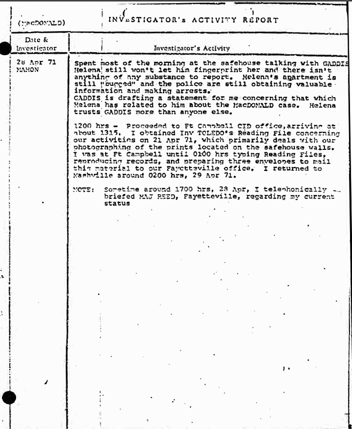 April 28, 1971: Case Progress File