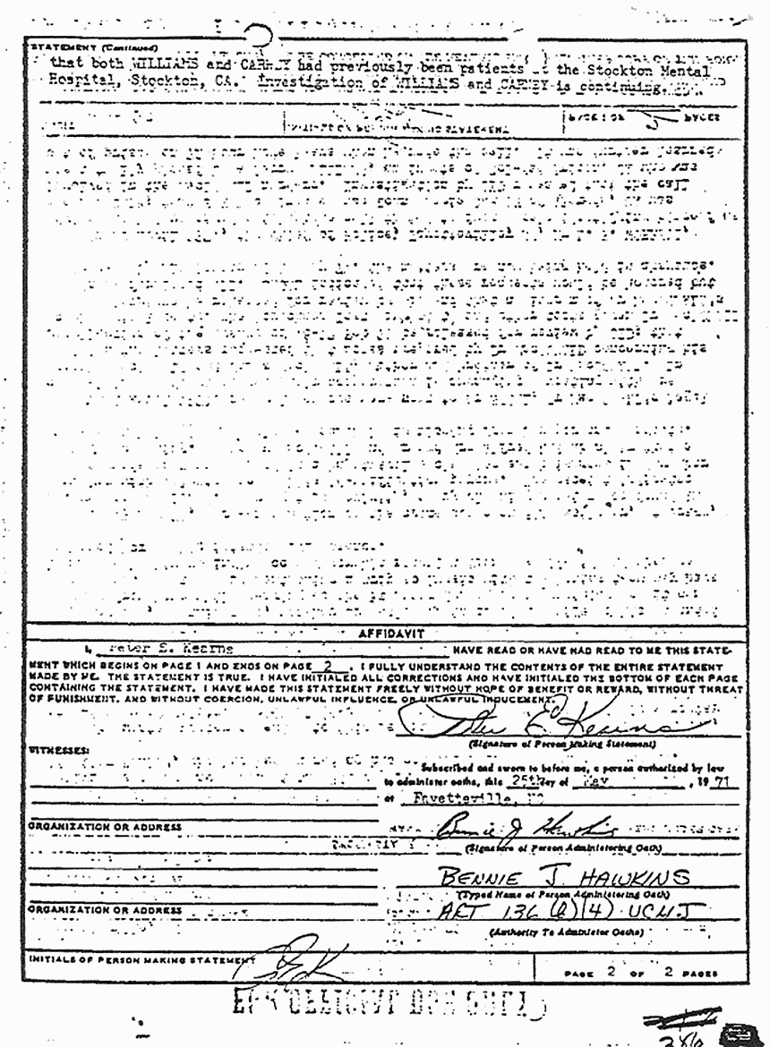 May 25, 1971: Statement of Peter Kearns (CID), p. 2 of 2