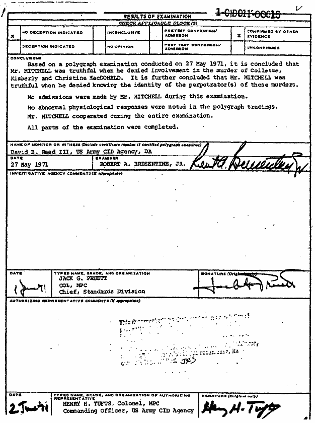 May 26-28, 1971: Polygraph examination of Greg Mitchell, p. 2 of 7