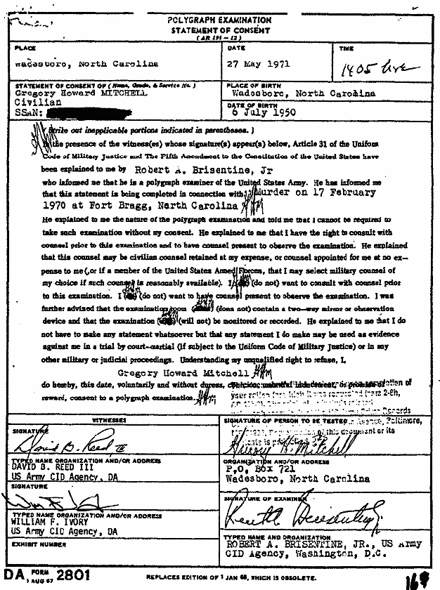 May 26-28, 1971: Polygraph examination of Greg Mitchell, p. 4 of 7