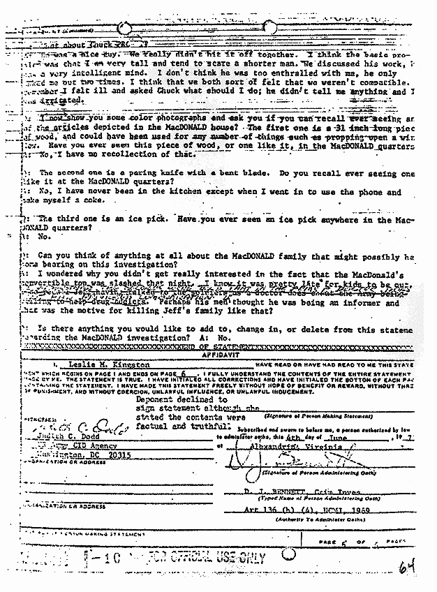 June 3, 1971: Statement of Leslie Kingston, p. 6 of 6