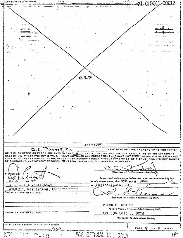 June 8, 1971: Statement of Charles Probst, p. 5 of 5