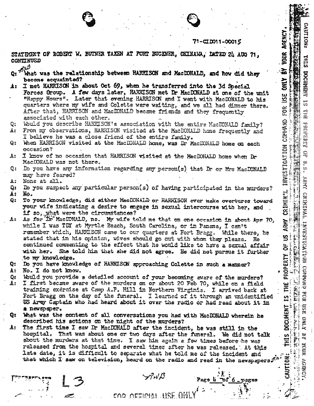 August 24, 1971: Statement of Robert Butner, p. 4 of 6