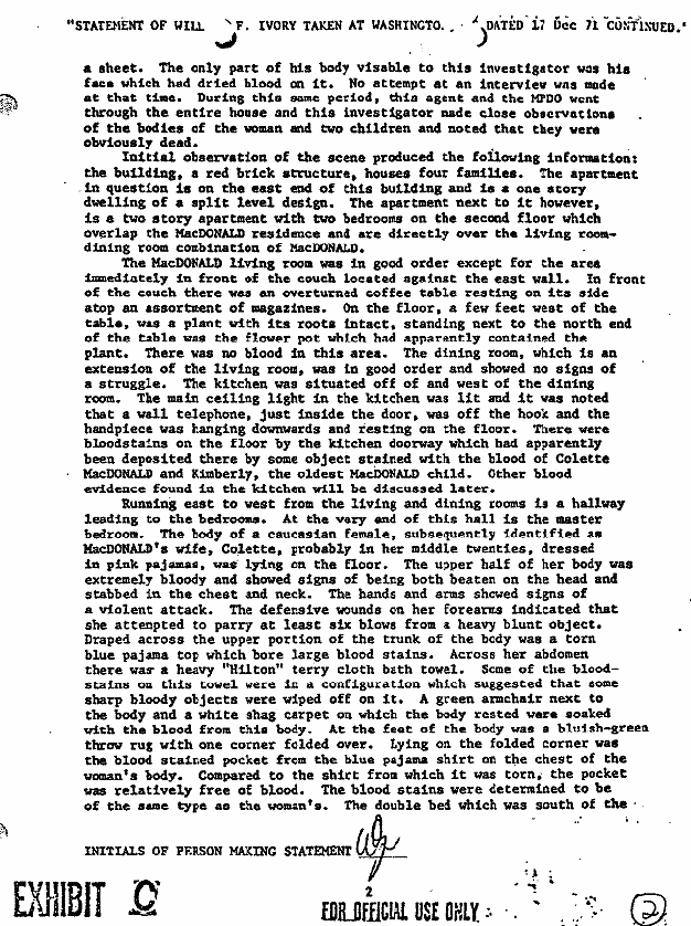 December 17, 1971: Statement of William Ivory, p. 2 of 9