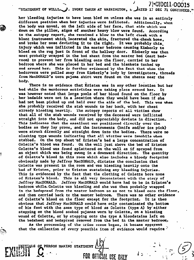 December 17, 1971: Statement of William Ivory, p. 5 of 9