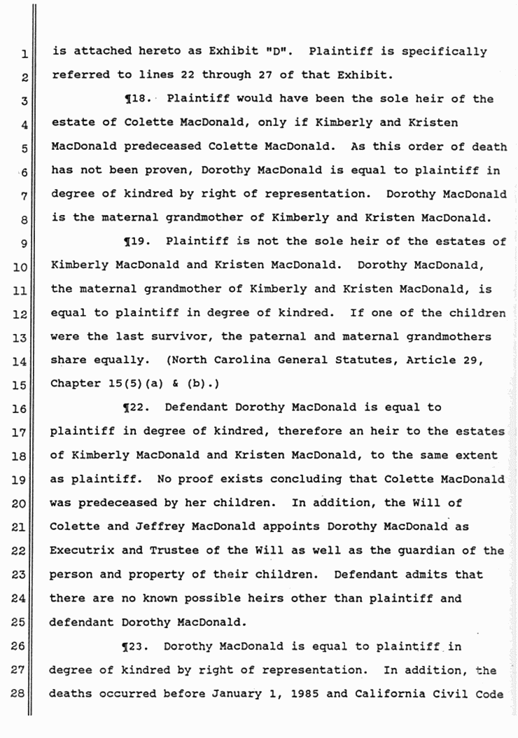 November 1988: Supplemental Responses of Dorothy MacDonald to Interrogatories, p. 3 of 6